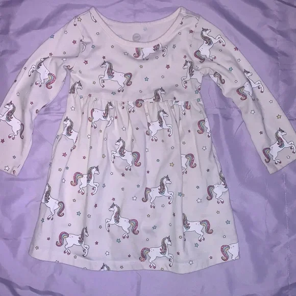 wonder nation | Dresses | Long Sleeve Unicorn Dress 2t With Pockets |  Poshmark